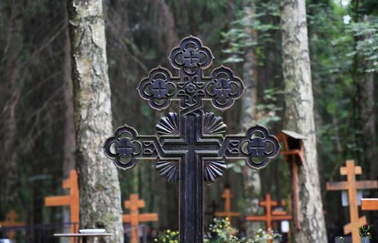Orthodox Cemetery In The Forest