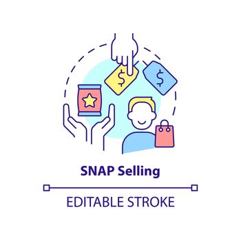 SNAP selling concept icon
