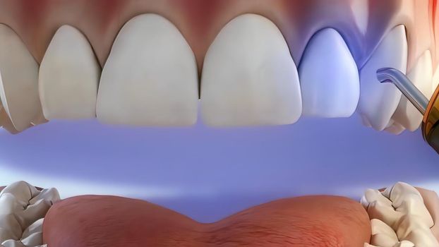 The process of chipping damaged teeth