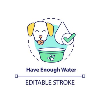 Have enough water concept icon