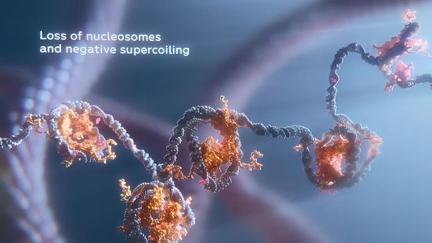 Destruction of DNA cells illustration