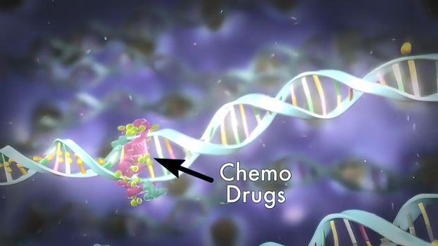 Drugs attack the DNA helix