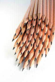 Group of sharpen pencil, bundle and twist
