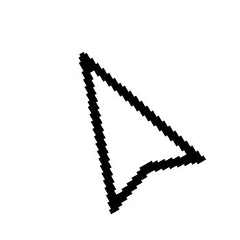 Pixel cursor arrow icon symbol