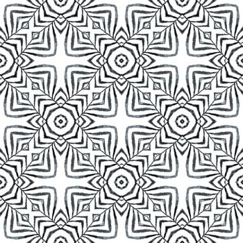 Mosaic seamless pattern. Black and white