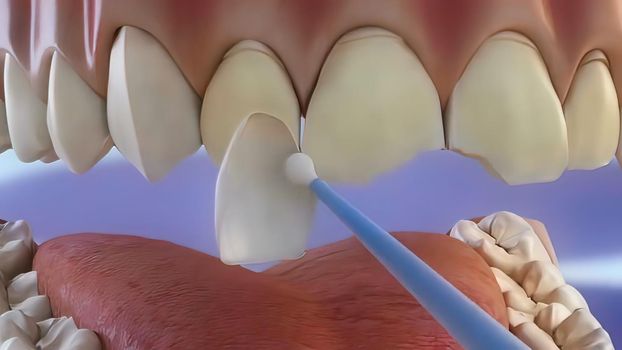 The process of chipping damaged teeth