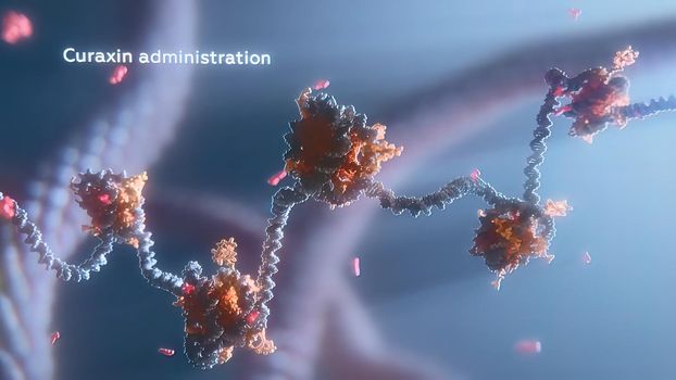 Destruction of DNA cells illustration