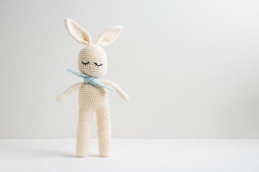 Cute handmade crochet knitted amigurumi bunni