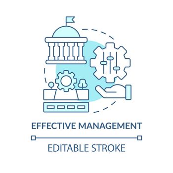 Effective management turquoise concept icon