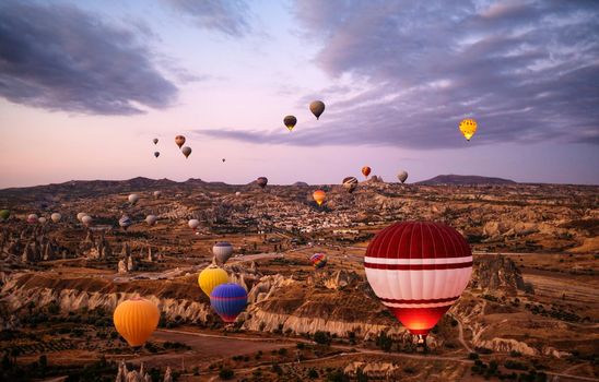 Hot air balloon festival in Cappadocia, Turkey