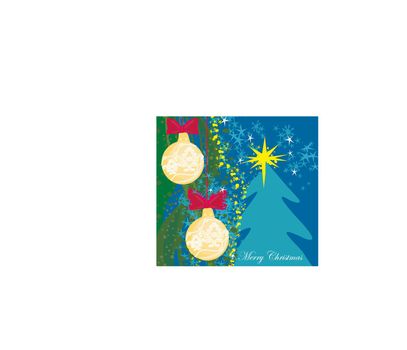 Abstract card with Christmas tree