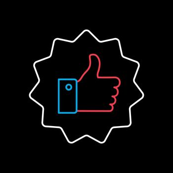 Thumbs up icon. Vector like sign