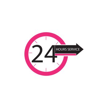 24 Hours icon template vector 