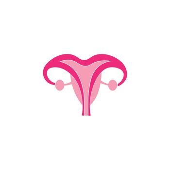 Women reproduction, uterus icon template vector 