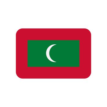 Maldives flag vector icon on white background