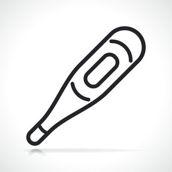 medical thermometer thin line icon