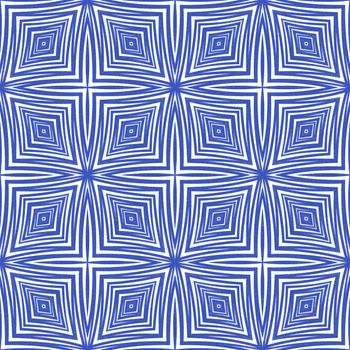 Medallion seamless pattern. Indigo symmetrical