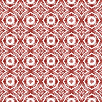 Medallion seamless pattern. Maroon symmetrical