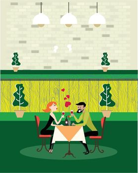 dinner dating background romantic couple icons
