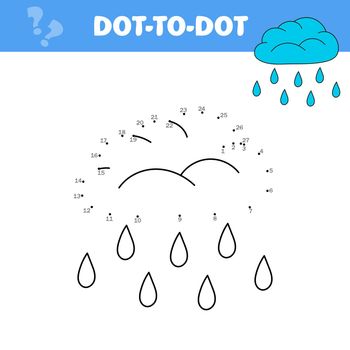 Connect the dots children educational drawing game. Dot to dot by numbers