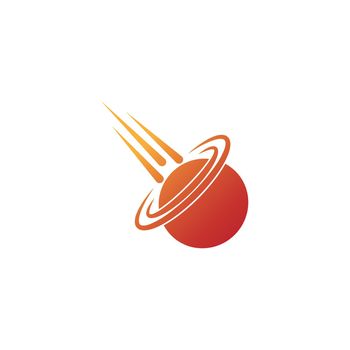 Meteor icon logo design illustration template