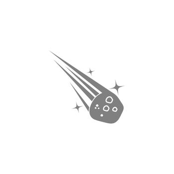 Meteor icon logo design illustration template