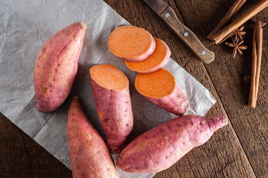 isolated sweet potato