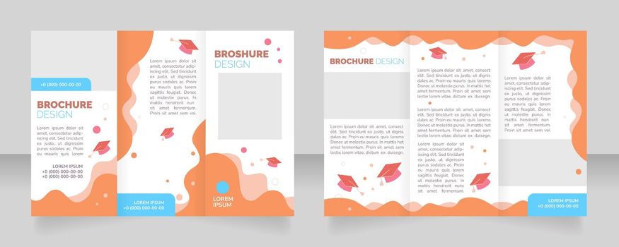 Independent school promotional trifold brochure template design