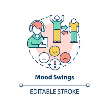 Mood swings concept icon