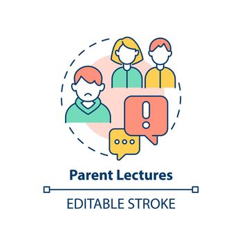 Parent lectures concept icon