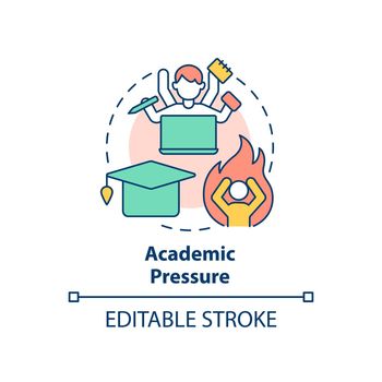 Academic pressure concept icon