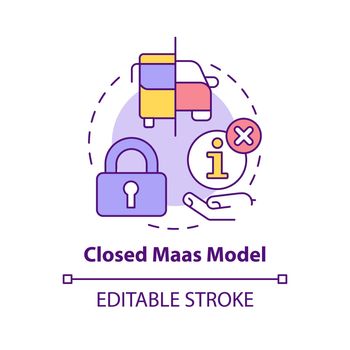 Closed Maas model concept icon
