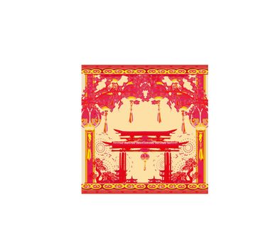 Oriental Happy Chinese New Year card 