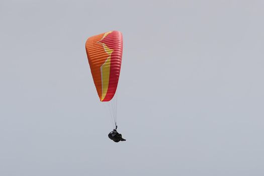 Paragliding over mount Tahtali in Antalya, Turkey