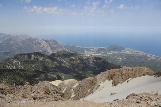 Aerial view from Mount Tahtali in Antalya, Turkey
