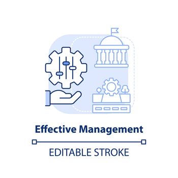 Effective management light blue concept icon