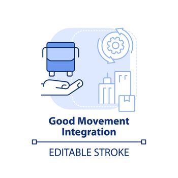 Good movement integration light blue concept icon