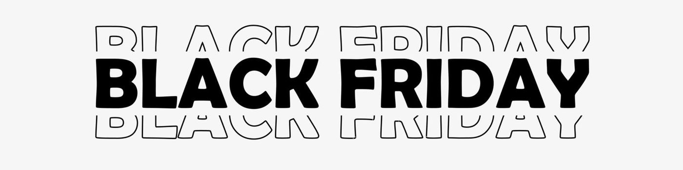 Black Friday Sale banner design. Minimalism. Black and white infobanner for shops and business.