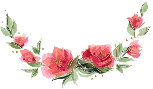 Summer floral ditsy rose garland