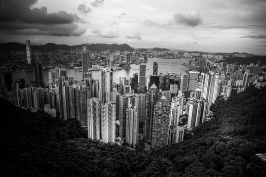 Hong Kongs high-rise building found from Victoria peak