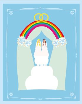 Gay marriage cake card design