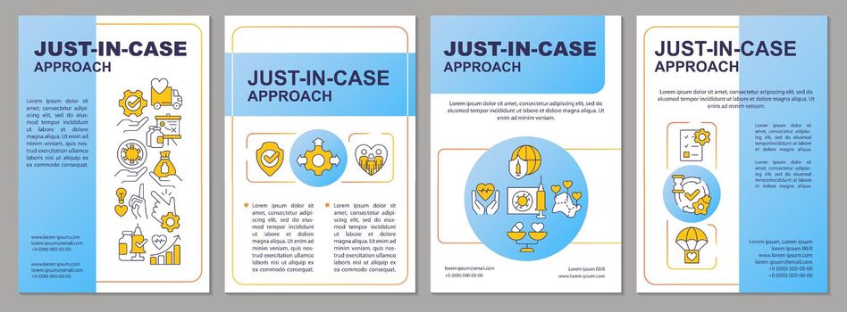 Health care system preparedness blue brochure template