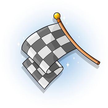 Cartoon color racing flag vector