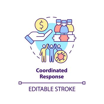 Coordinated response concept icon