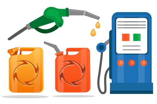 petrol fuel icon set canister, Rising gas prices