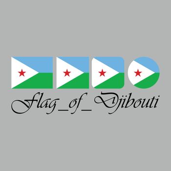 Flag of Djibouti nation design artwork
