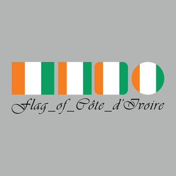 Flag of Cote D'Ivoire nation design artwork
