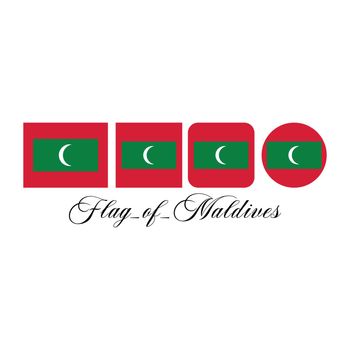 Flag of maldives nation design artwork