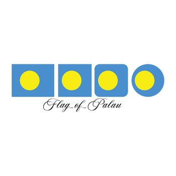 flag of palau nation design artwork