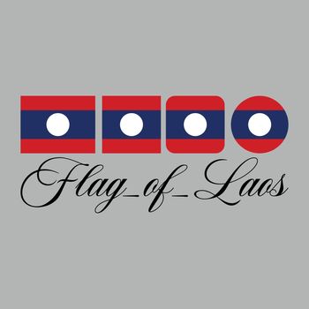 Flag of Laos nation design artwork
